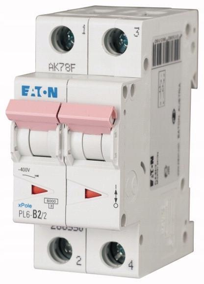 EATON Wyłącznik nadprądowy 6kA PL6-C16/2