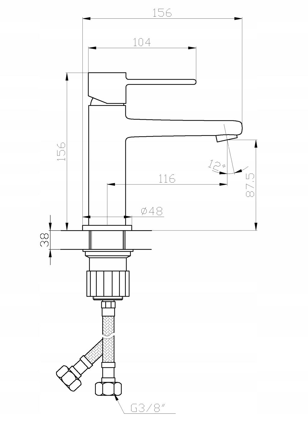 INVENA BATERIA UMYWALKOWA GLAMOUR INVENA TREND MIEDŹ