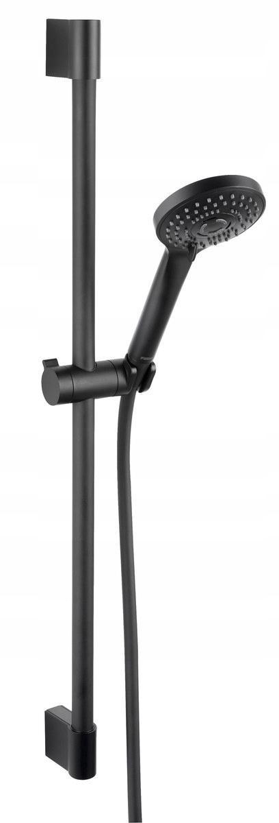 FERRO Zestaw natryskowy przesuwny HORN 3-funkcyjny, czarny