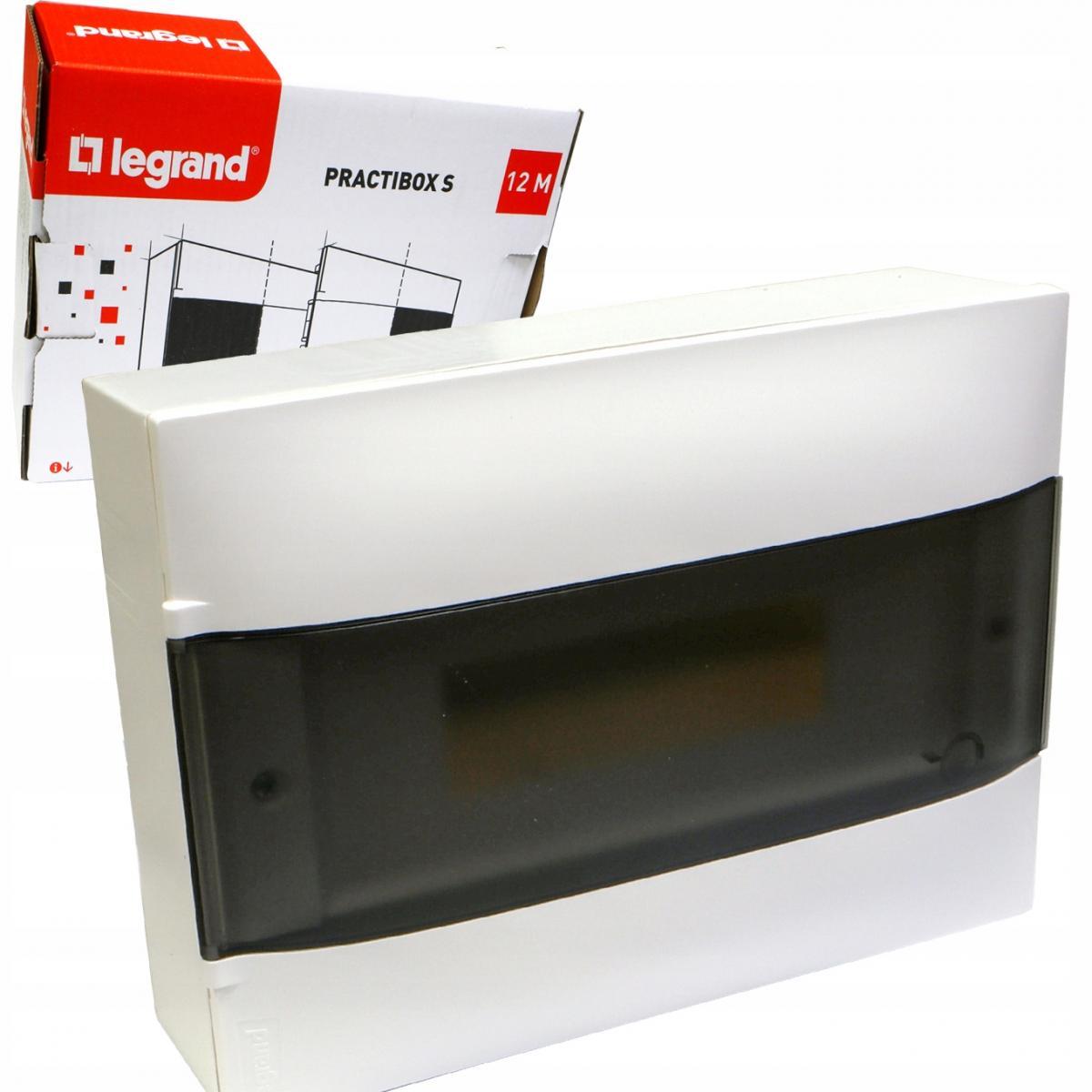 LEGRAND Rozdzielnica natynkowa PRACTIBOX S 1x12 drzwi przezroczyste
