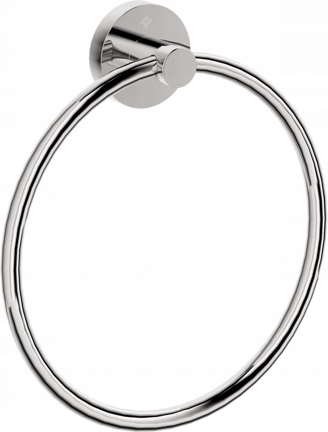 Wieszak na ręcznik Jaśmin, ścienny okrągły, chrom