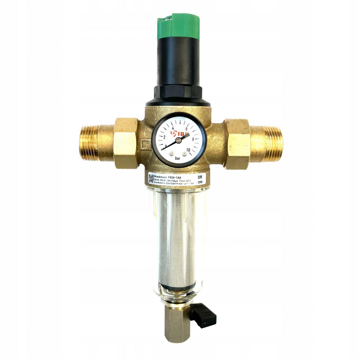 Filtr mini-plus z regulatorem ciśnienia, 1, z opłukiwaniem