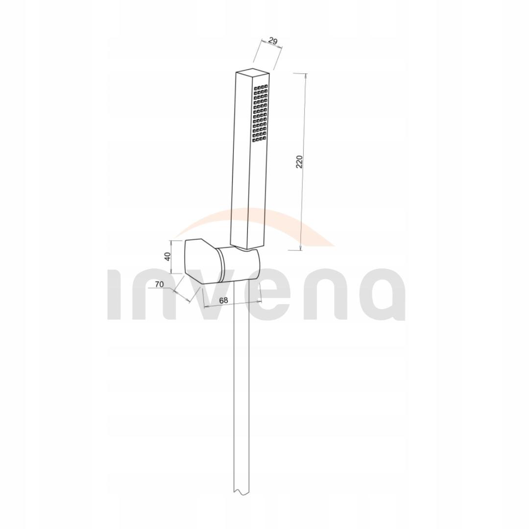 INVENA ZESTAW NATRYSKOWY 1-PUNKTOWY GLAMOUR ZŁOTY 1F