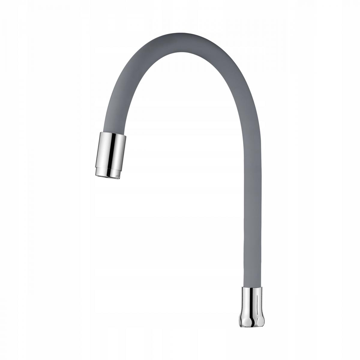 INVENA JEDNOFUNKCYJNA ELASTYCZNA WYLEWKA DO BATERII ZLEWOZ, SZARA