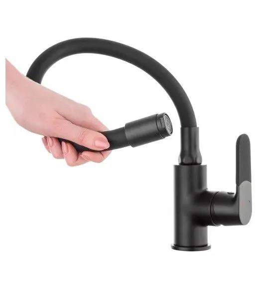 INVENA BATERIA ZLEWOZ JOGA PLUS Z RUCHOMĄ WYLEWKĄ, KOLOR BEŻOWA