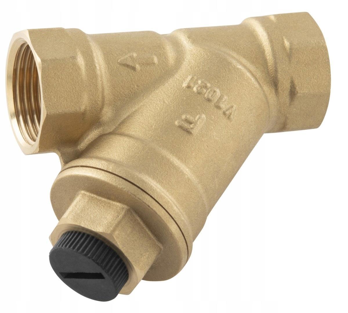 Filtr skośny siatkowy z magnesem, nakrętno-nakrętny, DN40, G1 1/2