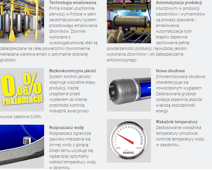 Wymiennik poziomy 138 KOSPEL WW-140 Termo Hit z wężownicą