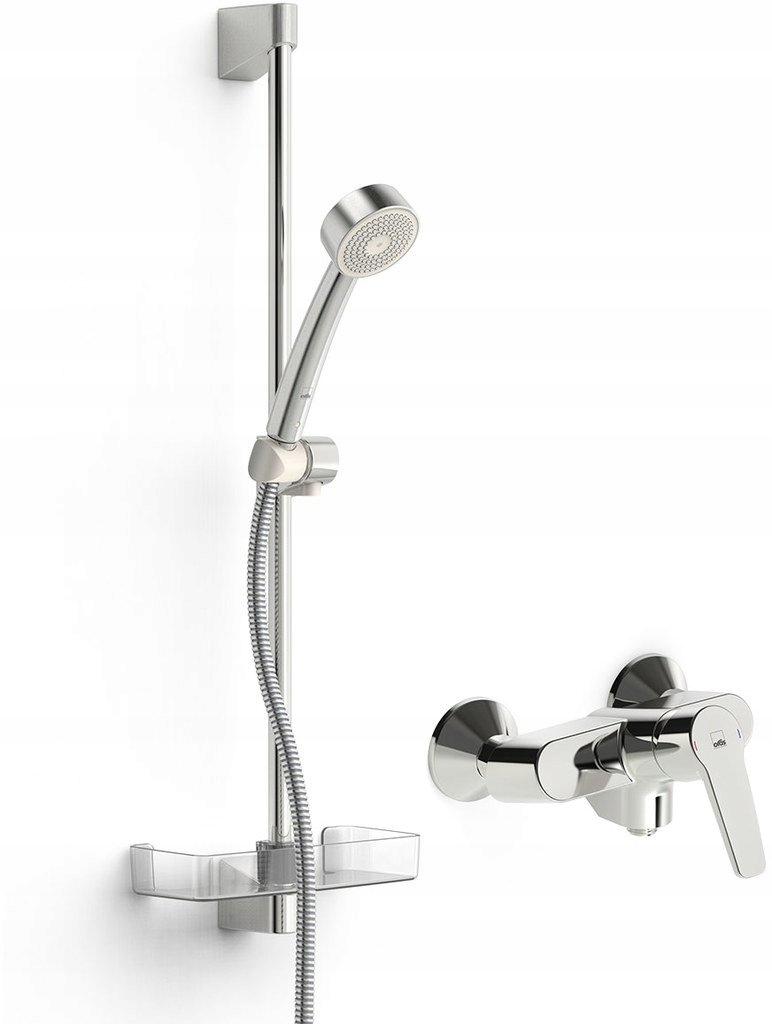 Bateria natryskowa ścienna ROCA NAIA 1-uchwytowa 2-otworowa rose gold