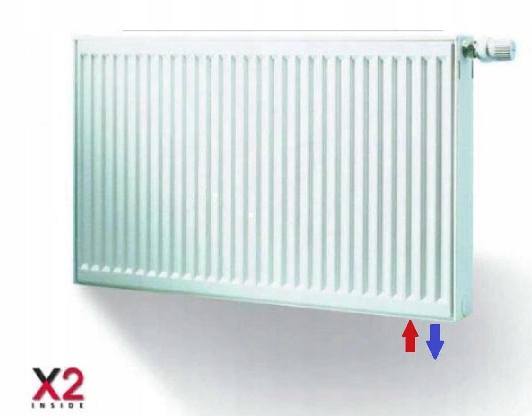 Grzejnik stalowy KERMI V 22 600X800 X2 dolny prawy48h