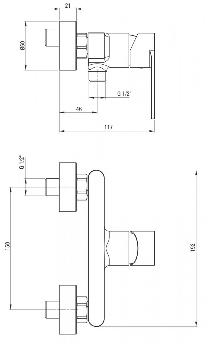 DEANTE Bateria prysznicowa ścienna Alpinia, złoty, piasek