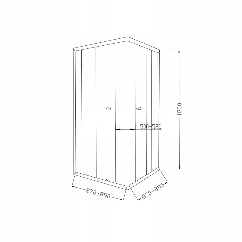Invena Kabina prysznicowa Parla 90 szkło transparentne