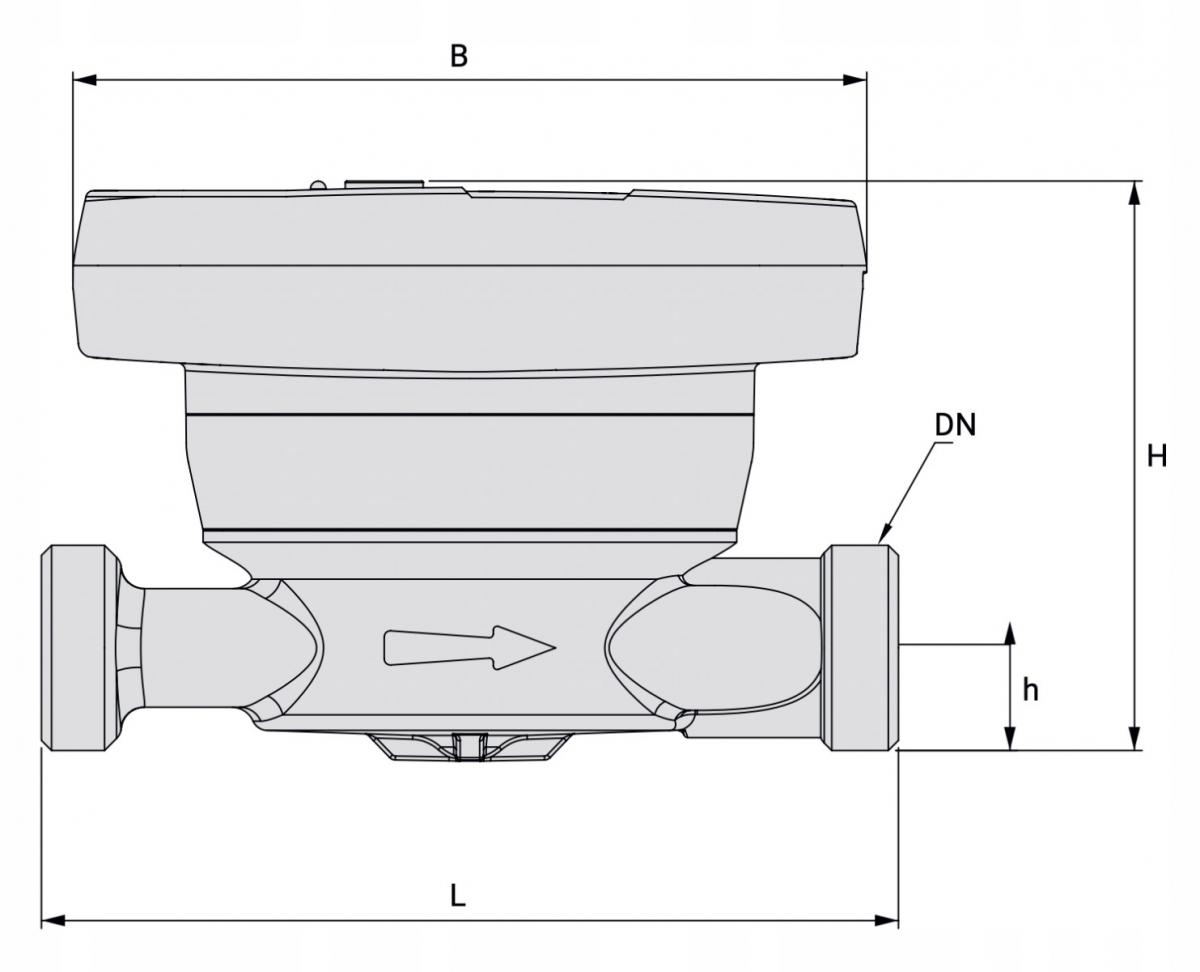 Ciepłomierz kompaktowy HYDROCAL M4 1/2'' QN-0,6 m3/h DN15 powrót RADIO bez