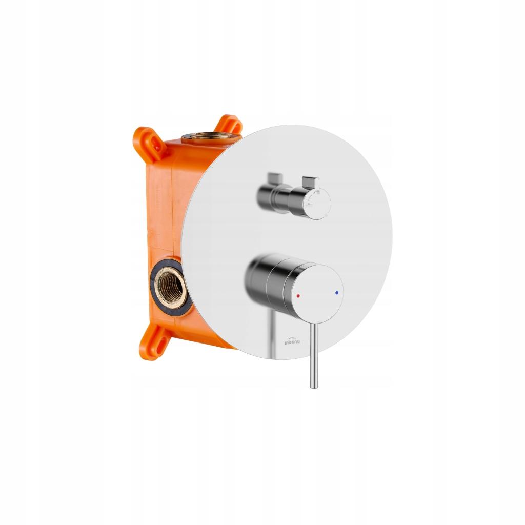 INVENA ZESTAW PODTYNKOWY Z BATERIĄ PODTYNKOWĄ 2F KALITEA INVENA TREND CHROM