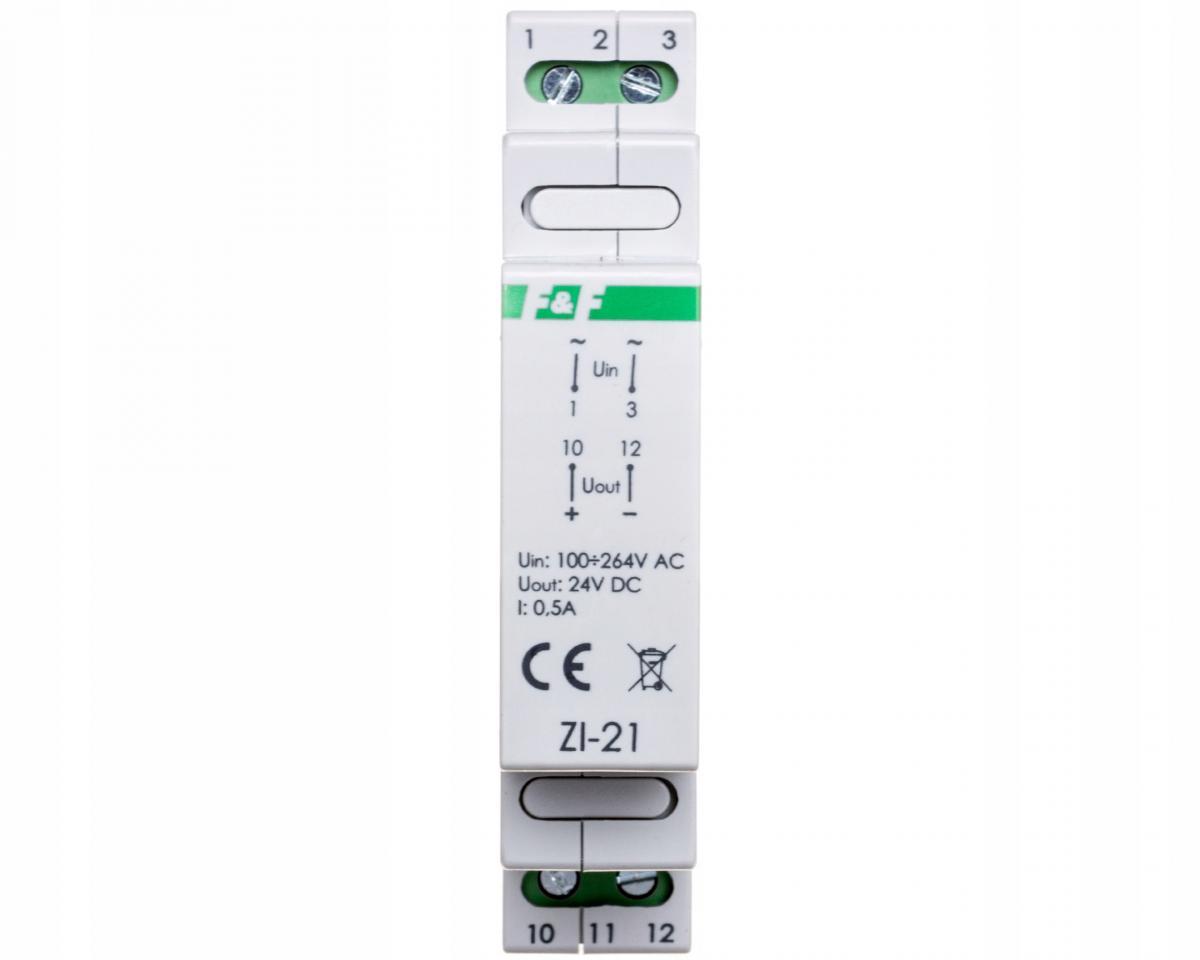 F&F Zasilacz impulsowy zi-21 24v dc 0,5a ZI-21
