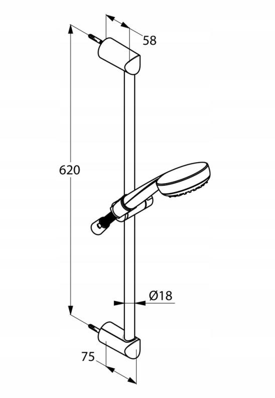 Zestaw prysznicowy KLUDI LOGO 1S chrom