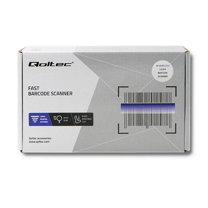 QOLTEC Bezprzewodowy czytnik kodów kreskowych 1D, 2.4GHz, 50862