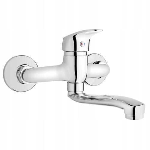 Bateria umywalkowa INVENA ścienna AVA NEW długość 20cm 48h