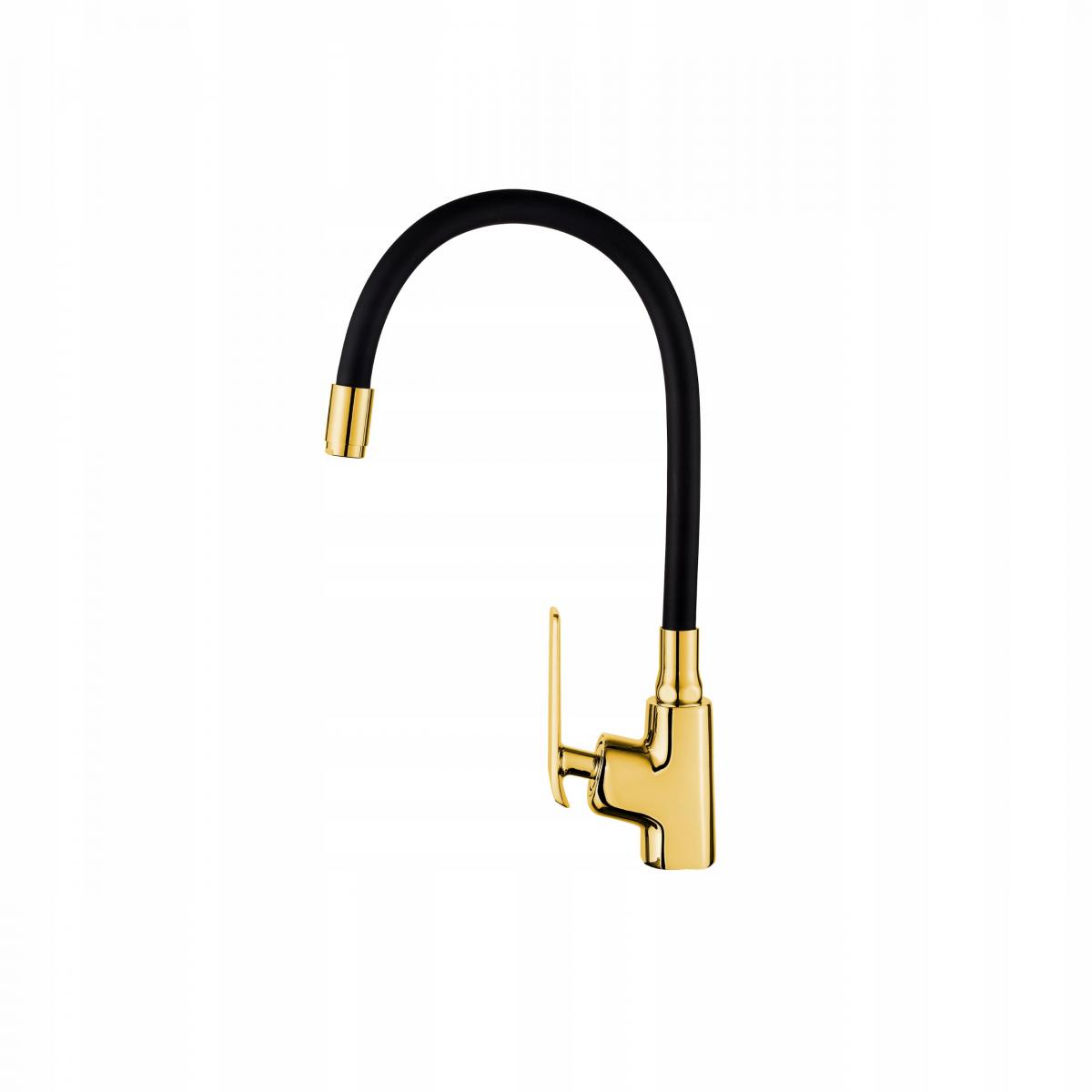 INVENA BATERIA ZLEWOZMYW LIGARIA Z ELAST WYLEWKĄ INVENA TREND, ZŁOTY