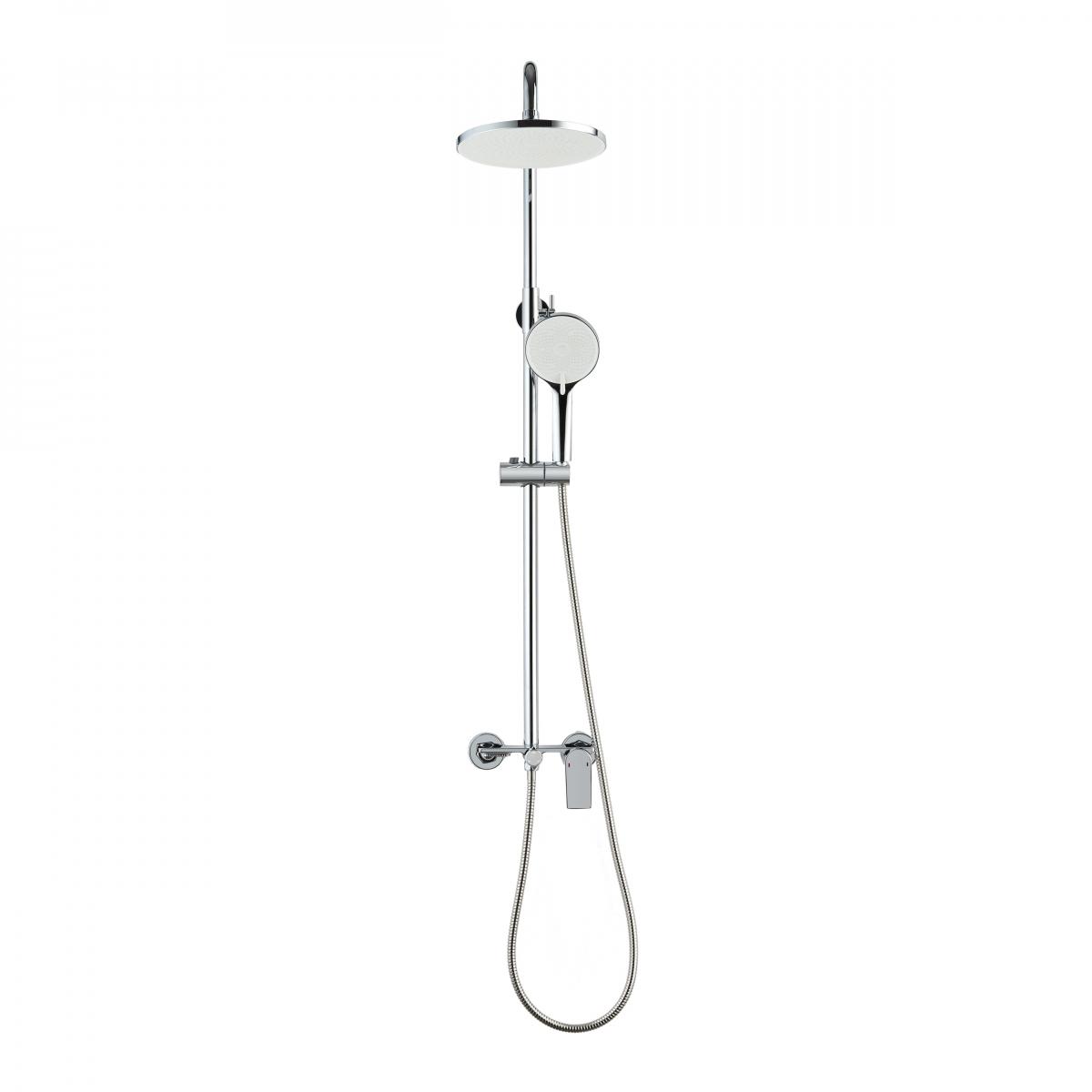 INVENA DESZCZOWNIA Z BATERIĄ NATRYSKOWĄ RIKIA CHROM