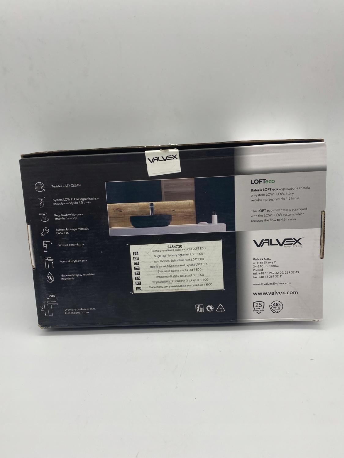 VALVEX Bateria umywalkowa Valvex Loft stojąca jednootworowa wysoka chrom