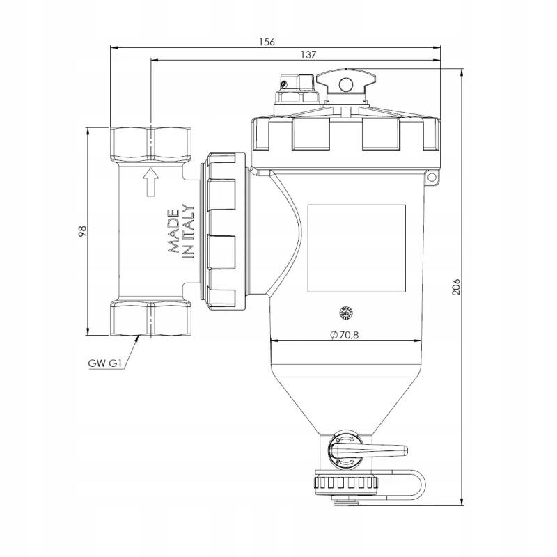 Magnetyczny separator zanieczyszczeń AFRISO ADS160 7716000 Gw1 48h