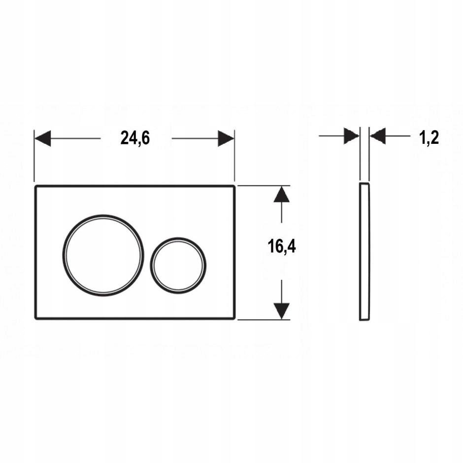 Przycisk uruchamiający GEBERIT Sigma20 okrągły przedni biały/biały mat/biał
