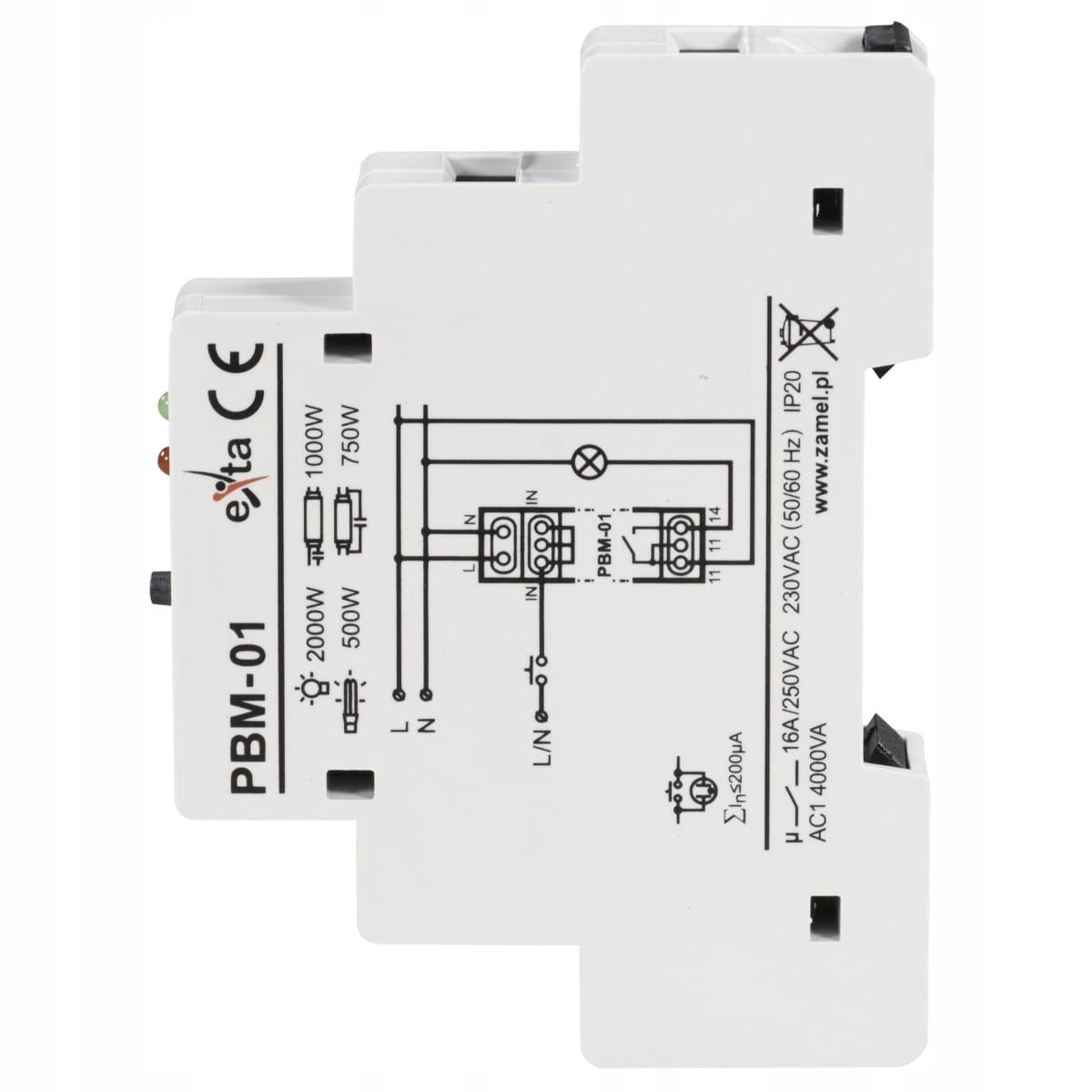 ZAMEL Przekaźnik bistabilny 230V AC Typ: PBM-01