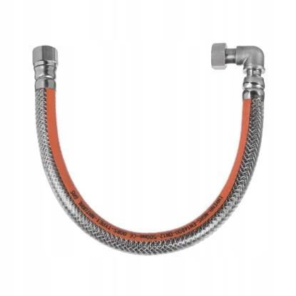 INVENA PRZEWÓD DO GAZU W OSŁONIE PVC Z KOLANKIEM -75CM