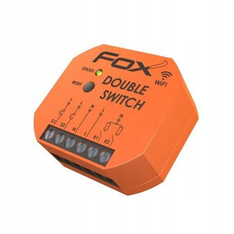 F&F 2KANAŁOWY PRZEKAŹNIK Wi-Fi 230V DOUBLE SWITCH FOX