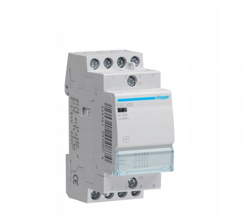 HAGER Stycznik 4NO 25A 230V AC