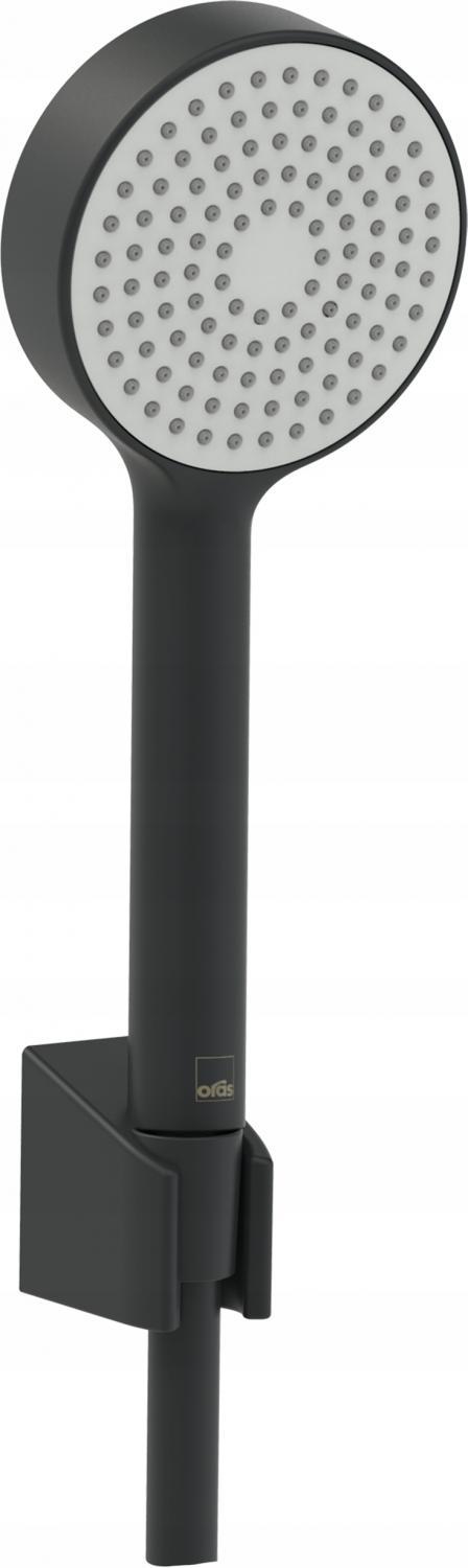 Zestaw prysznicowy Apollo,, punktowy - 1 rodzaj strumienia, czarny matowy
