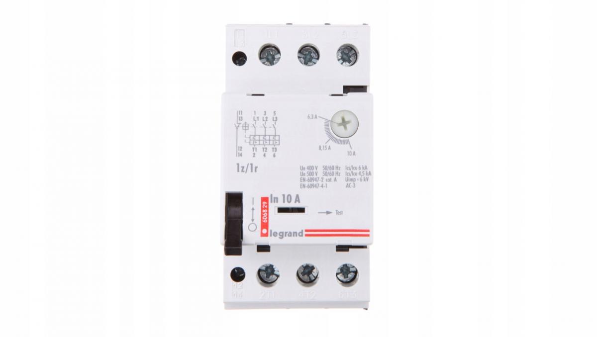 LEGRAND Wyłącznik silnikowy M250 1Z/1R (6,3A - 10A)