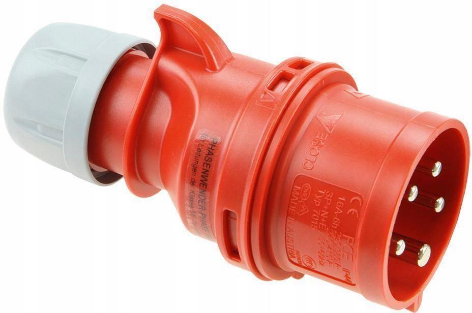 PCE Wtyczka przenośna Shark - zwrotnica faz16A 400V 3P+Z+N IP44