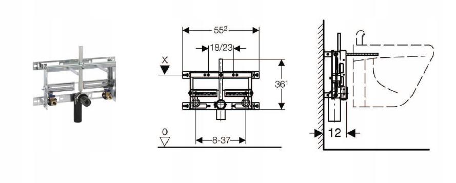 GEBERIT KOMBIFIX DO BIDETU