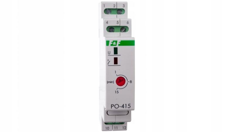 Przekaźnik czasowy PO-415 z opóźnionym odpadaniem, styki: 1P, U=24V, I=10A,