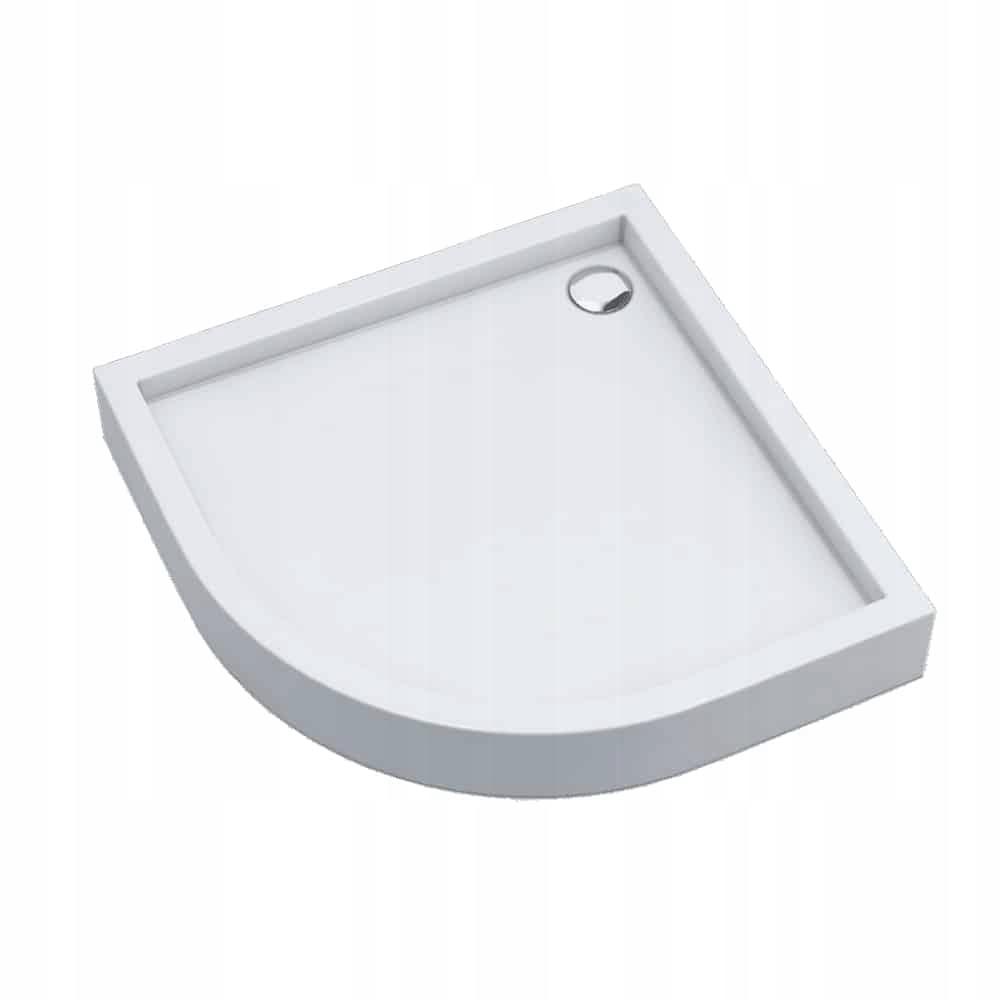 Brodzik akryl Medium podbudowa Stabilsound + Smooth White 80x80 półokrąg