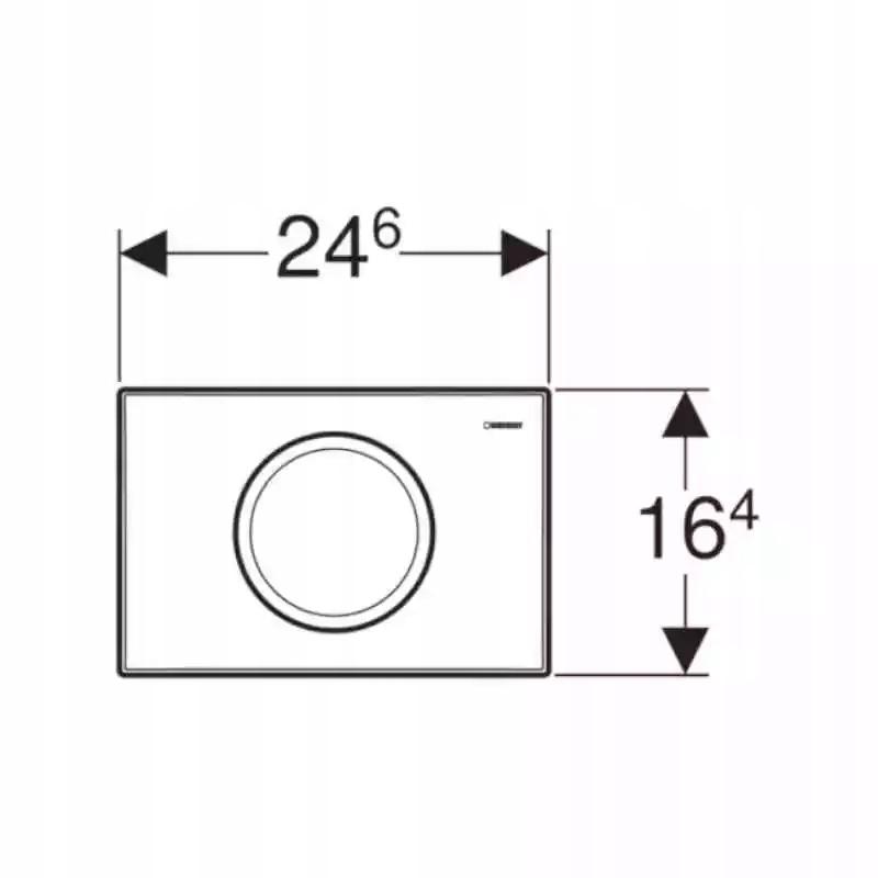 Przycisk uruchamiający GEBERIT Delta15 okrągły przedni chrom błyszczący