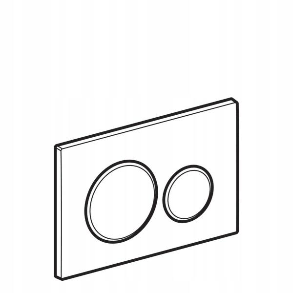 Przycisk uruchamiający GEBERIT Sigma20 okrągły przedni czarny/czarny mat/cz