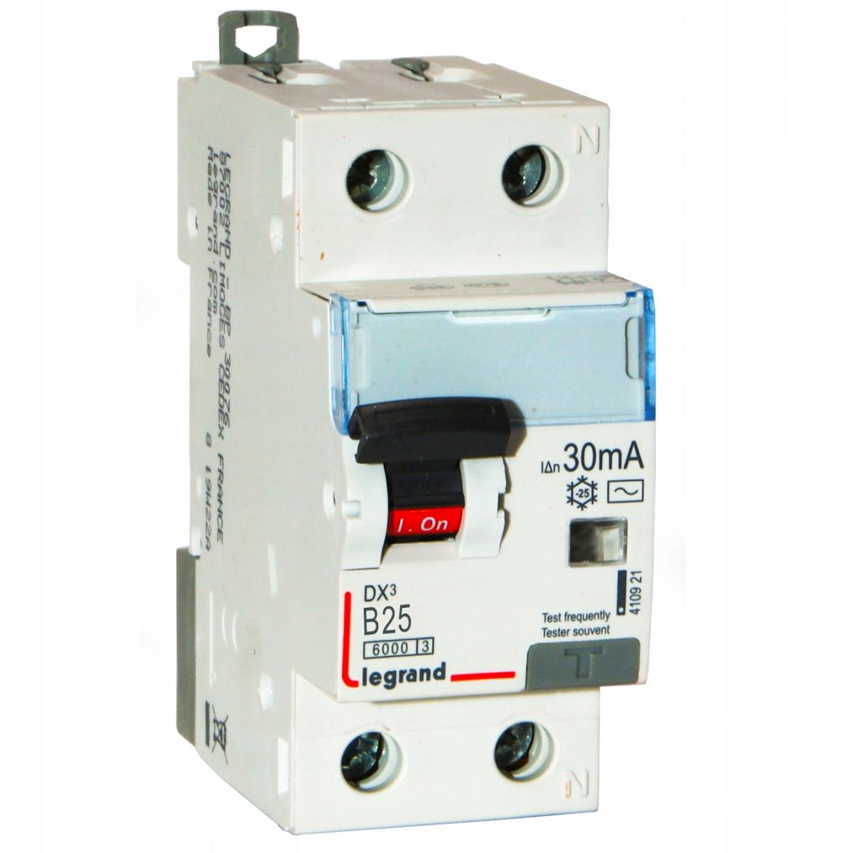 LEGRAND Wyłącznik różnicowo-nadprądowy P312 2P B 25A 30MA TYP AC DX3