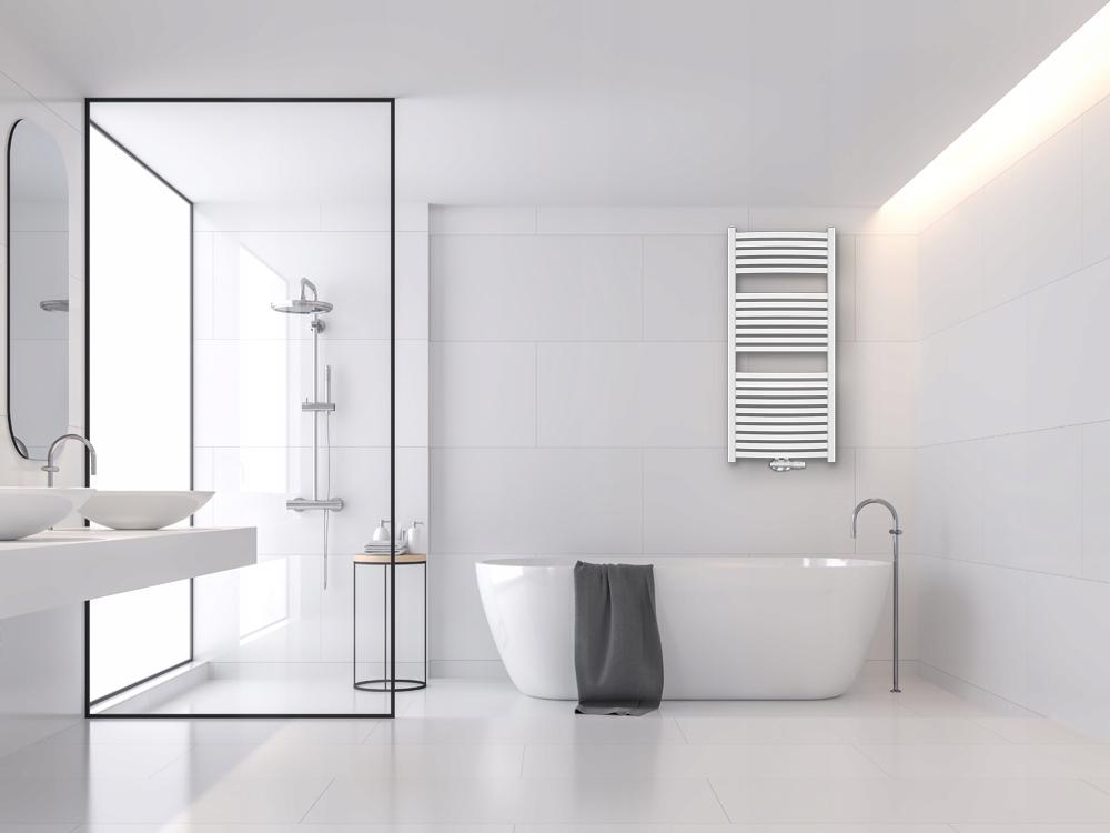 GRZEJNIK ŁAZ. 540X1200 + KPL. DUOPLEX + MASKOWNICA PODW. - BIAŁY