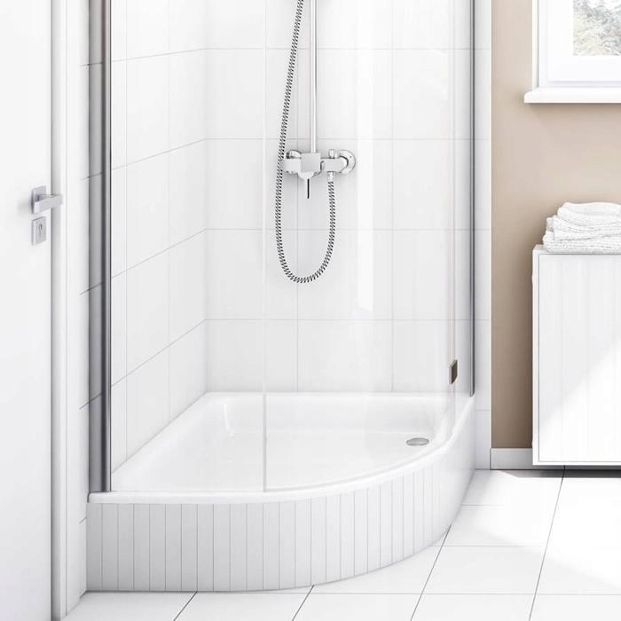 SCHEDPOL Brodzik akryl Grawello z podbudową Stabilsound Plus 80x80 półokrąg