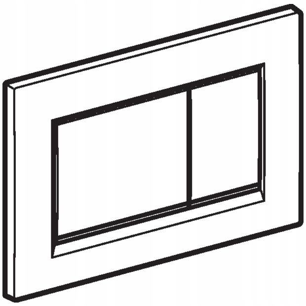 Przycisk uruchamiający GEBERIT Sigma20 (ex Sigma30) prostokątny przedni pły