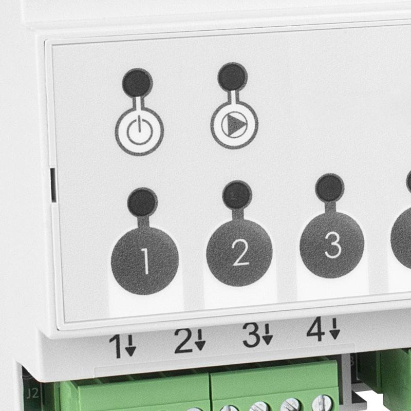 Listwa ster. 8 siłownikami do mont w szafkach instalacyjnych LARS Aries