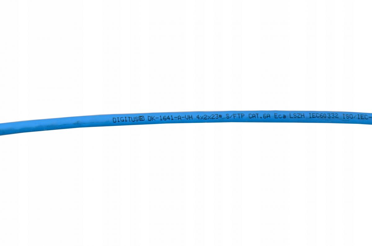 Kabel S/FTP kat. 6A 500m (szpula) LS0H drut niebieski CPR: Eca