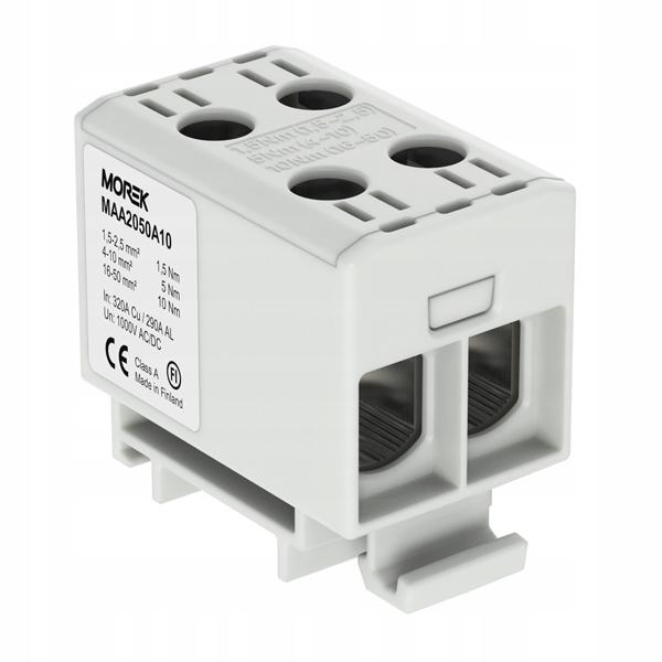 Złączka OTL50-2 szary 2xAl/Cu 1,5-50mm2 1000V AC/1500V DC, zacisk uniwersal