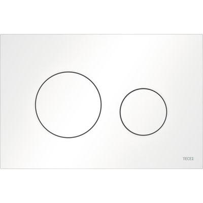 Przycisk spłukujący TECE loop podwójny do WC szkło biały 220x150x11 mm