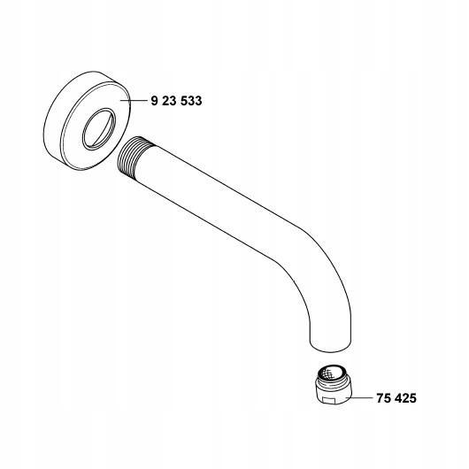 Wylewka wannowa KLUDI BOZZ DN 20 chrom