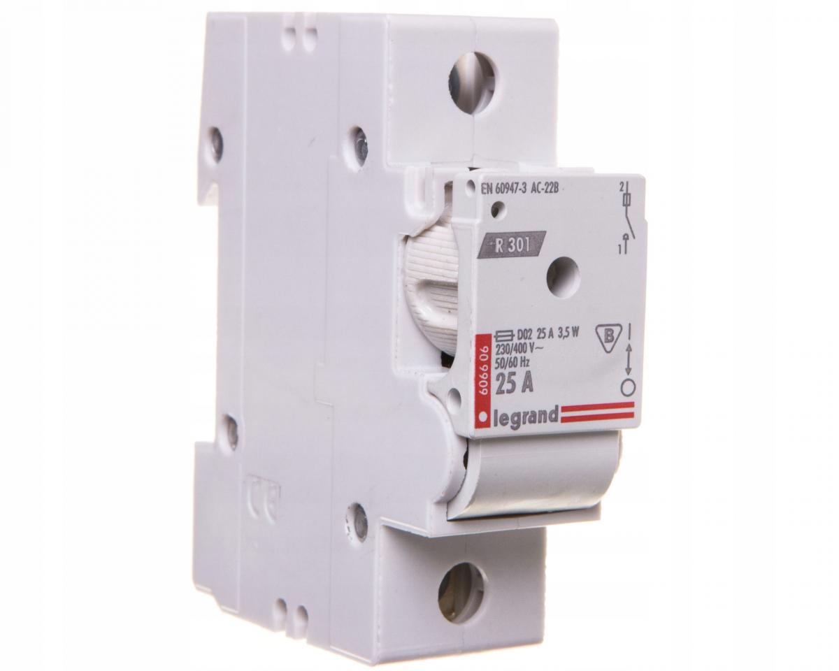 LEGRAND Rozłącznik bezpiecznikowy R 301 25 A 1P