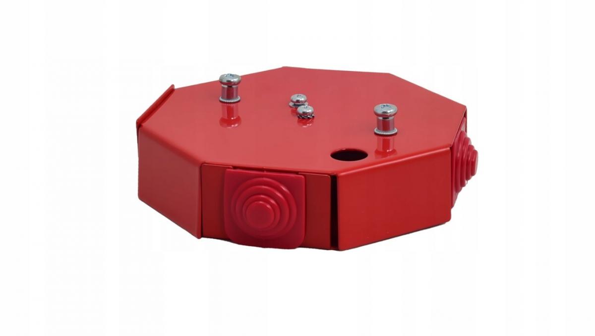 Puszka przeciwpożarowa, ośmiokątna, E90, rozgałęźna, 6x2x4mm2,137x124x28 mm