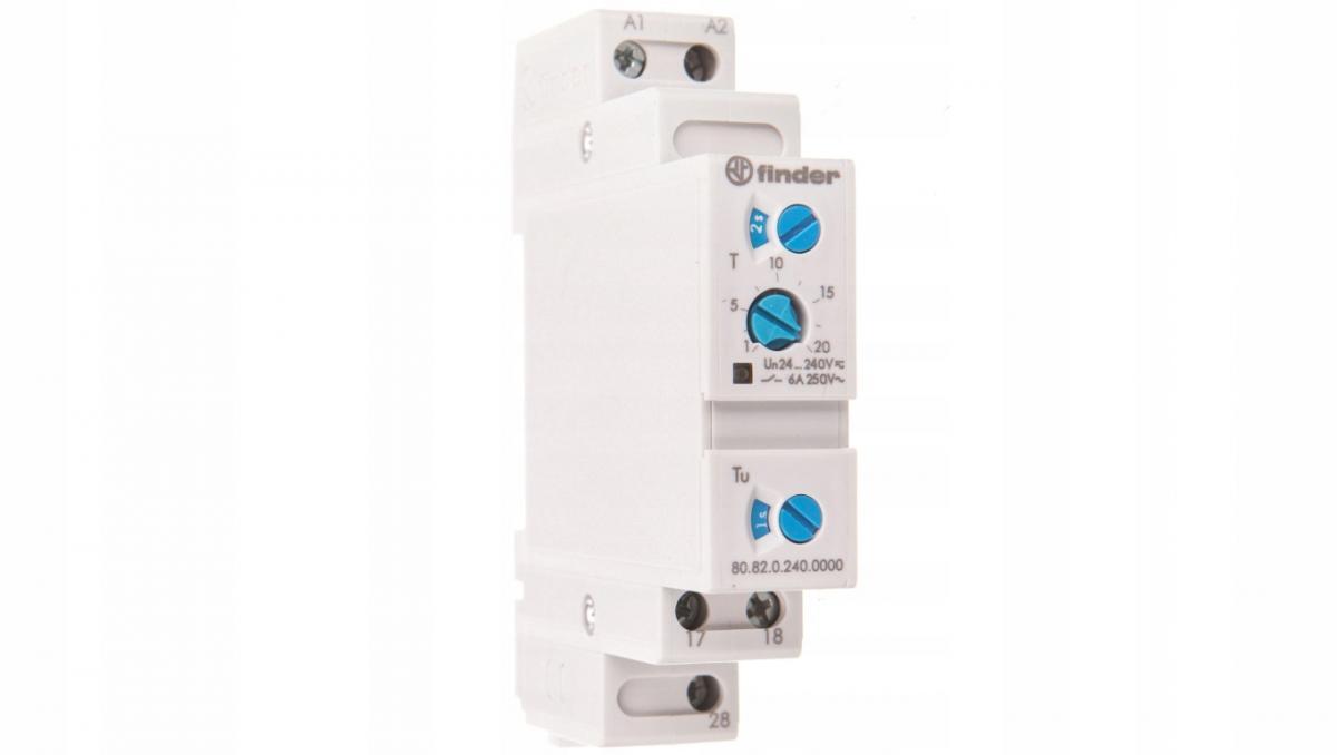 FINDER Przekaźnik czasowy modułowy 12...240VAC/DC, 2Z 6A 250V